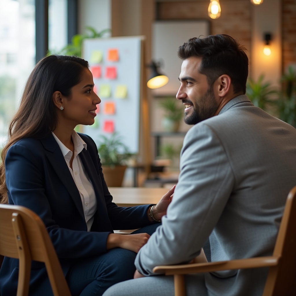 Sessione di coaching per lo sviluppo della leadership