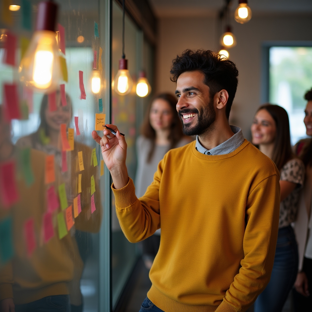 Momento di crescita professionale durante un workshop di leadership